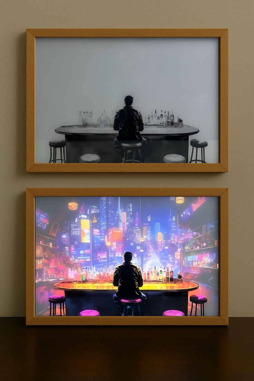 CyberPunk Cityview from the Bar